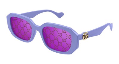 Pre-owned Gucci Gg1535s-004 Violet Sunglasses In Purple