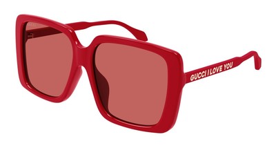GUCCI GUCCI GG0567SAN-005 RED SUNGLASSES