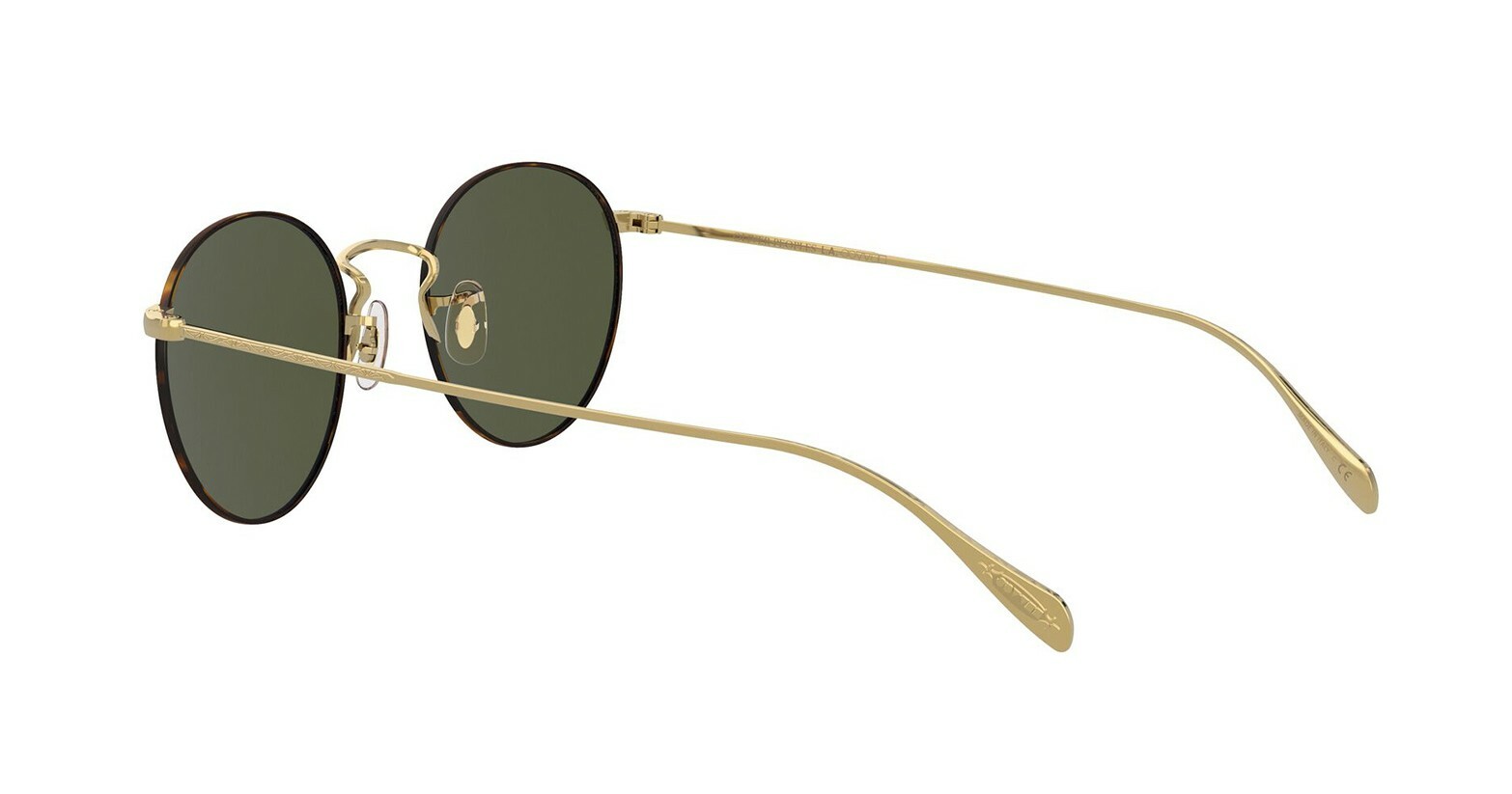 Pre-owned Oliver Peoples Coleridge Sun Ov 1186s Gold Tortoise/g-15 (5305/52) Sunglasses In Green
