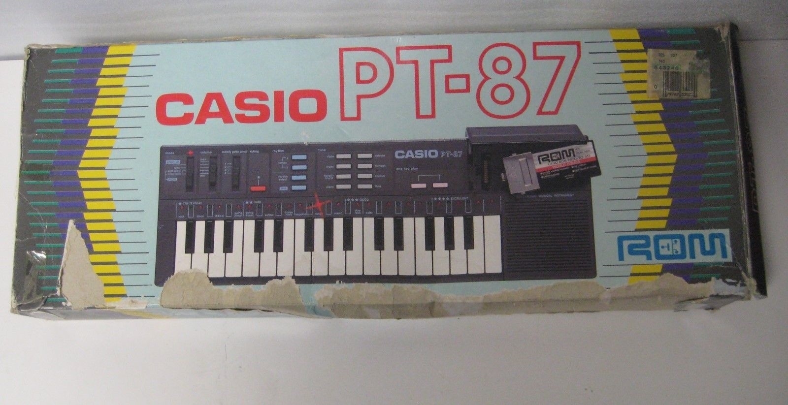 Casio Casiotone PT-87 Electronic Musical Keyboard w/ Rom Pack RO-551
