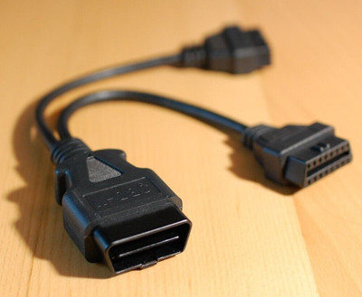 OBD-II Cable Signal Splitter 16pin Male to 2 Female (J1962M to 2-J1962F) Y-Cable