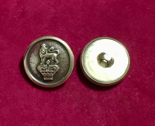 Royal Marines Gold Tone Metal Buttons Lion On Crown Lot of 7