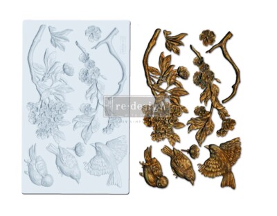 Prima ReDesign Silicone Mould - AVIARY BIRDS for Resin, Clay, Candy  Craft 5 x8 