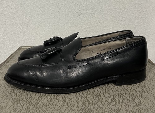 靴 w/ Box ALDEN Black 660 Tassle Loafers Alden x Brooks Brothers 770 Black Calfskin Tassel Loafers
