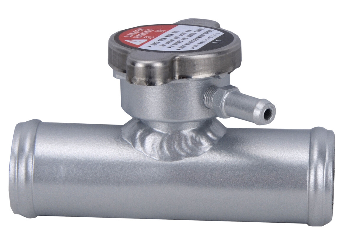 32MM 11/4" Aluminum Inline Radiator Filler Neck With Cap 45 Degrees