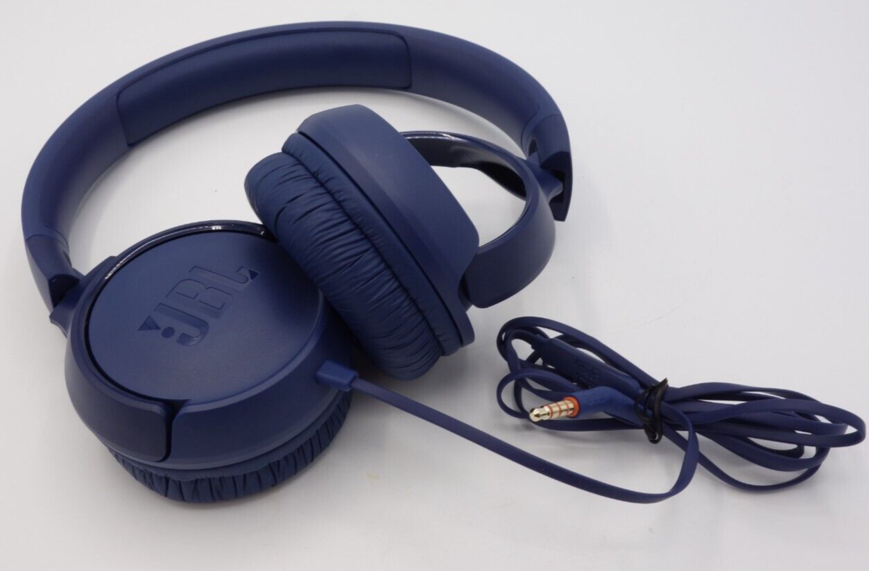 JBL Tune 500 Ohraufliegende Kopfhrer Blau kabelgebunden 1-Tasten-Fernbedienung