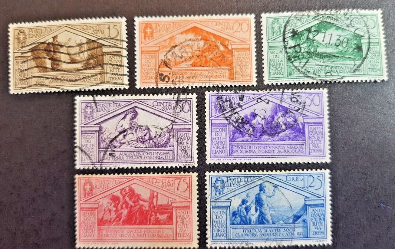 Italy Stamp Sc 248-54, Anniv. Birth of Virgilio, Used CV