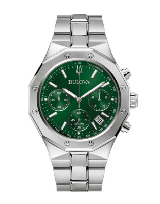 Bulova Precisionist Green Dial Octagon Chronograph Men s Watch