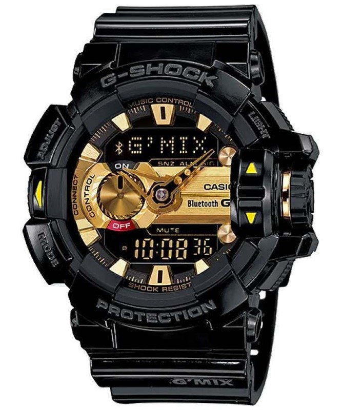 Men's CASIO G-SHOCK G'MIX Bluetooth Black Gold Watch GBA-400 Men's CASIO G-SHOCK G'MIX Bluetooth Black Gold Watch GBA-400