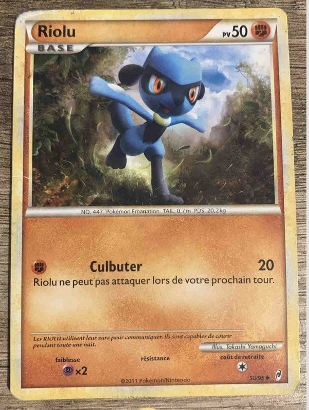 Carte PokÃ©Mon Riolu LâAppel Des LÃ©Gendes 50/95 Fr