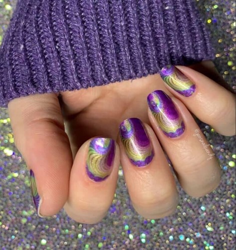 Color Nail Polish Strips 16ct. CLASSY CLAWS & CCN CUSTOM  MESMERIZE