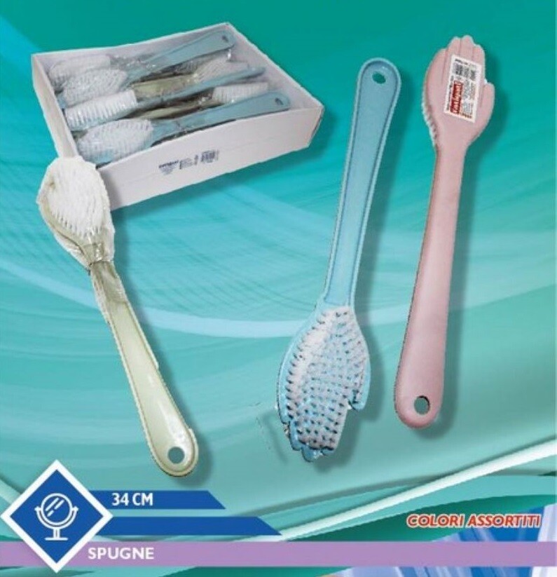 Set 12 Pezzi Spazzola Lava Schiena Lavaschiena Doccia A Forma Di Mano dfh