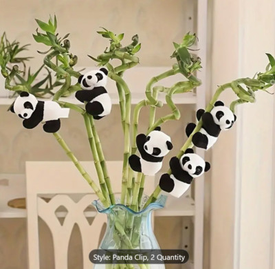 Panda Clip Plush Toy Small Doll Bedroom Desktop Cute Creative Note Home & Office