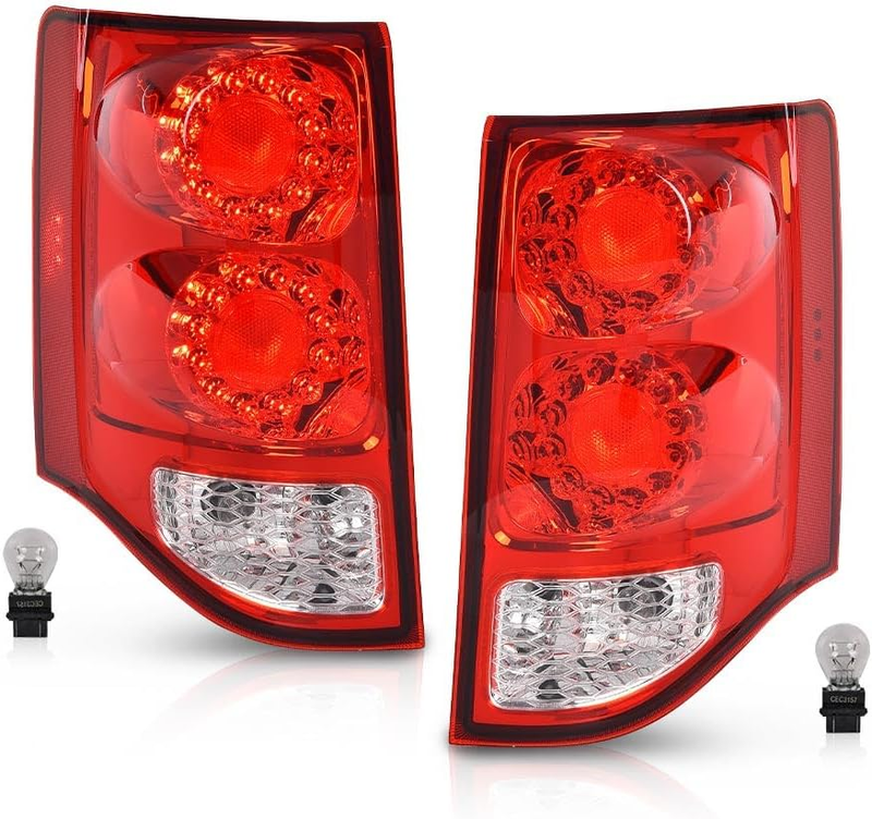 Tail Lights Rear Driver Passenger Side W/Bulbs for Dodge Grand Caravan 2011-2020