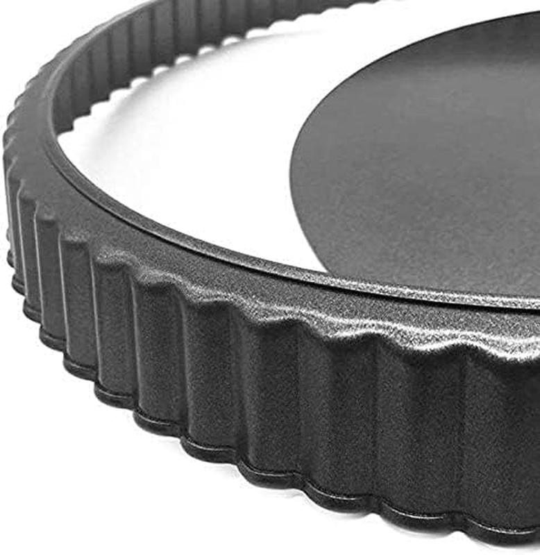 Tart Pan, Quiche Pan, RICHSC Non-Stick Removable Loose Bottom Carbon Steel 9In T