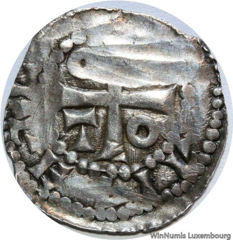 Q8377 Rare Lorraine EvÃªChÃ© Metz Denier AdalbÃ©Ron Ier Otton Ier 984 1005 Silver