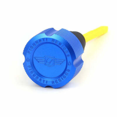 Figurati Knurled Blue Magnetic Oil Dipstick for 2006-2017 Harley Touring Dyna