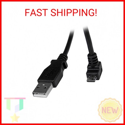 StarTech.com 2m Cord - A to Down Angle Micro B - Down Angled Micro USB Cable - 1