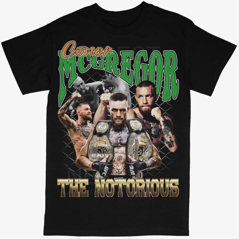 UFC Conor McGregor Retro Star Black UFC 205 T-Shirt