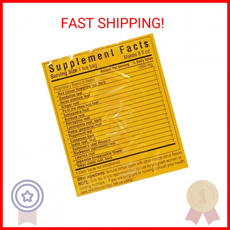 Triple Leaf Tea, Detox, 20 Tea Bags (Pack of 6)