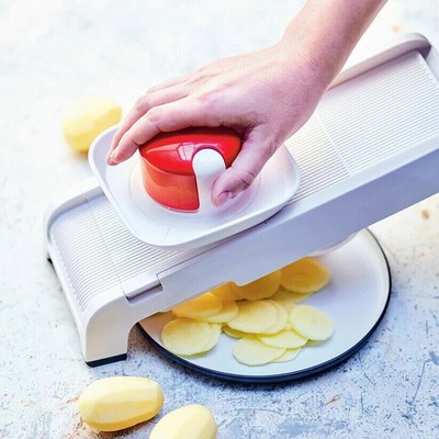 NEW TUPPERWARE Time savers Mandoline red chili white slicer chips