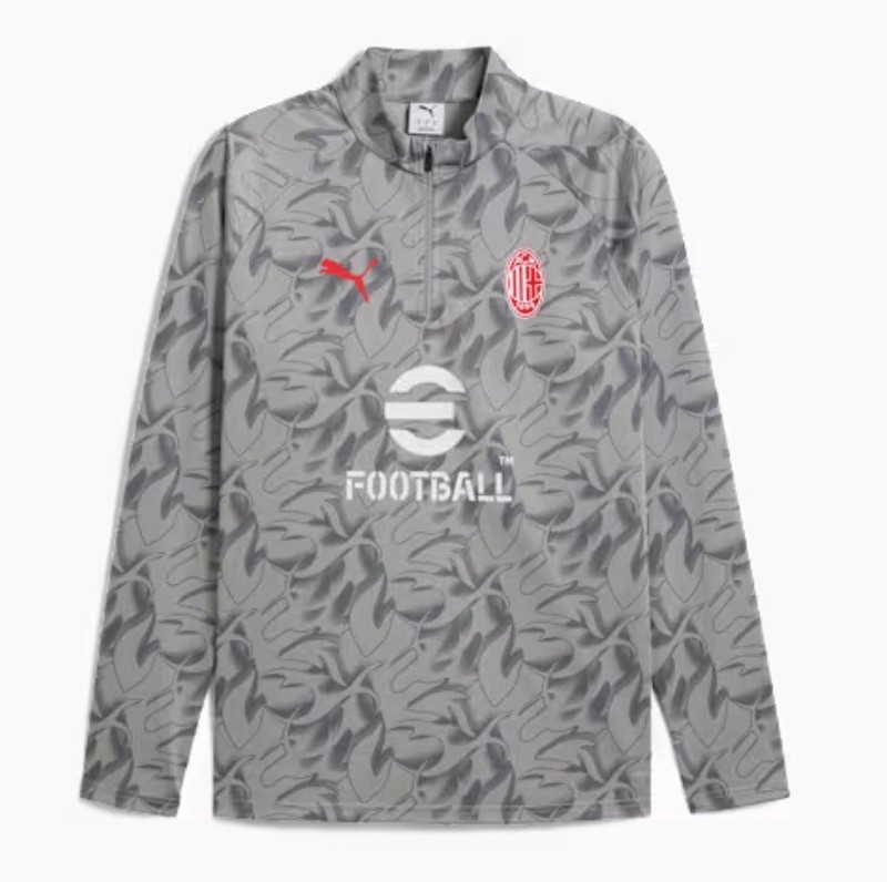 Puma AC Milan Pre Match Training Soccer Jacket Gray 782391-13 Mens