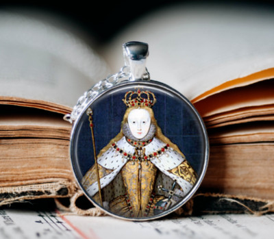 Queen Elizabeth the First Pendant Necklace - Tudor Royalty Jewellery - Historica
