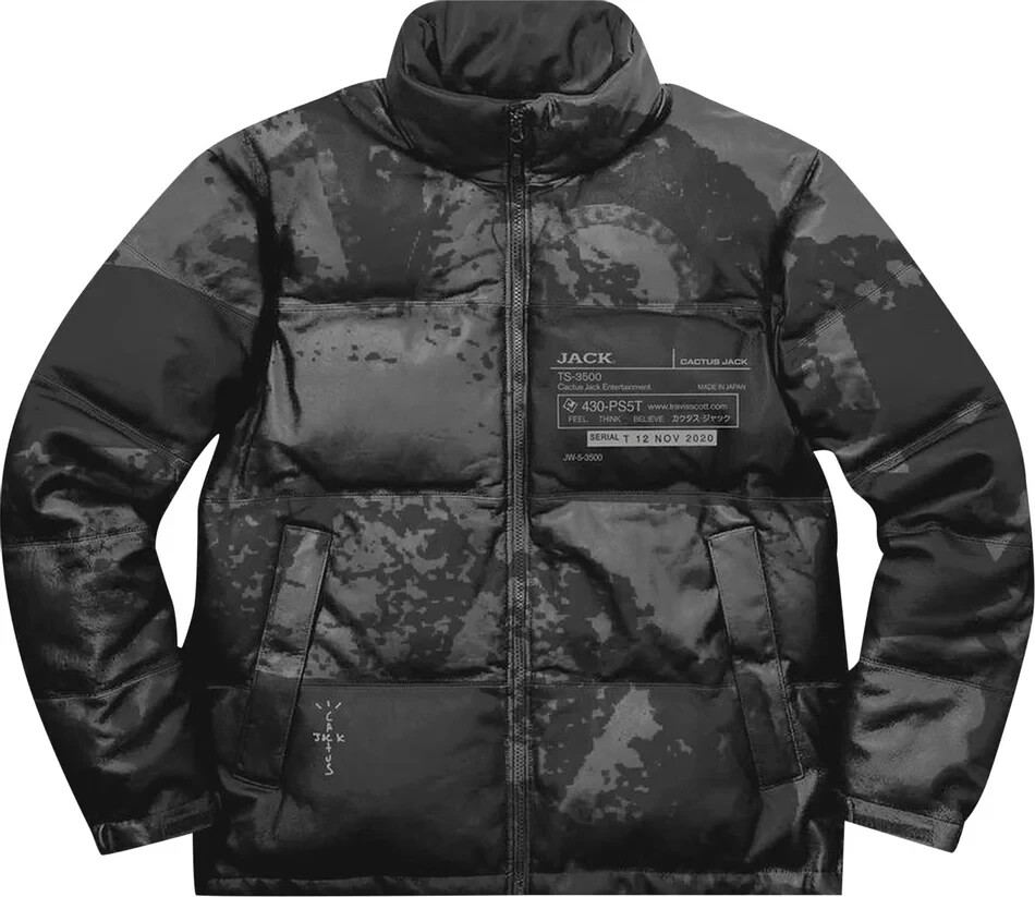 【新品未開封】cactus jack entertaiment system Cactus Jack by Travis Scott System Reflective Down Puffer