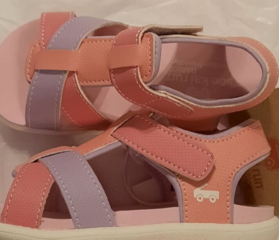 Girls Size 9 Toddler See Kai Run Basics Shayna Gladiator Sandals Coral Pink