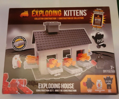 Exploding Kittens EXPLODING HOUSE Construction  Set 317 pieces Bonus Card NEW