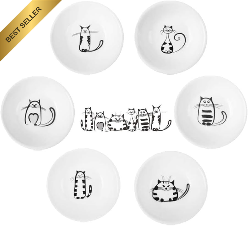 Super Cute Cat Ceramic Sauce Dish,Mini Side Seasoning Dish,Condiment Dishes,Sush