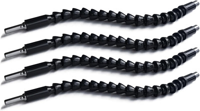 4 Pack Flexible Drill Bit Extension, 11.6 Inch Super Bit Drill Extension, Bendab