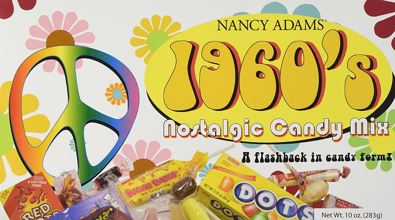-decade Box Gift Basket - Classic 60's Candy, 10oz