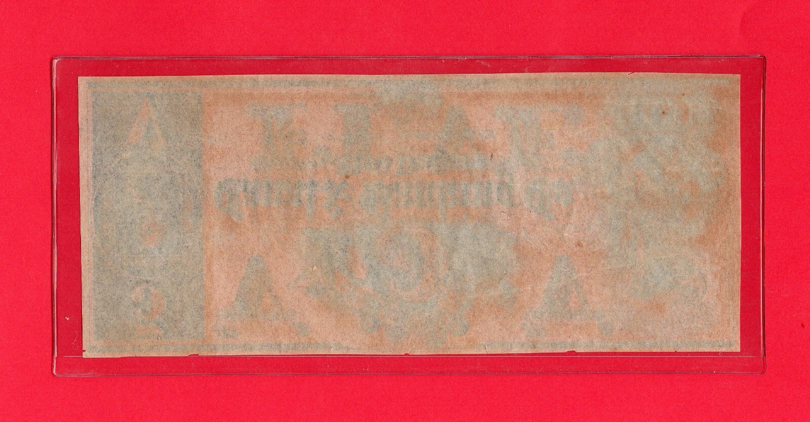 CONFEDERATE LOUISIANA 1860 NEW ORLEANS $5 BILL CANAL & BANKING UNCIRCULATED