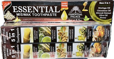 1 Tube MISWAK Toothpaste 5 in 1 Essential 100% Fluoride Free & Vegetable Base 