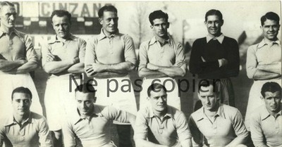 FOOTBALL 1937 ÉQUIPE de FRANCE photo 6 x 12 cm