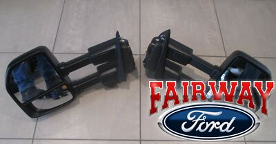 21 thru 23 F-150 OEM Ford Power Trailer Tow Mirrors Manual Fold w/ Camera BLIS