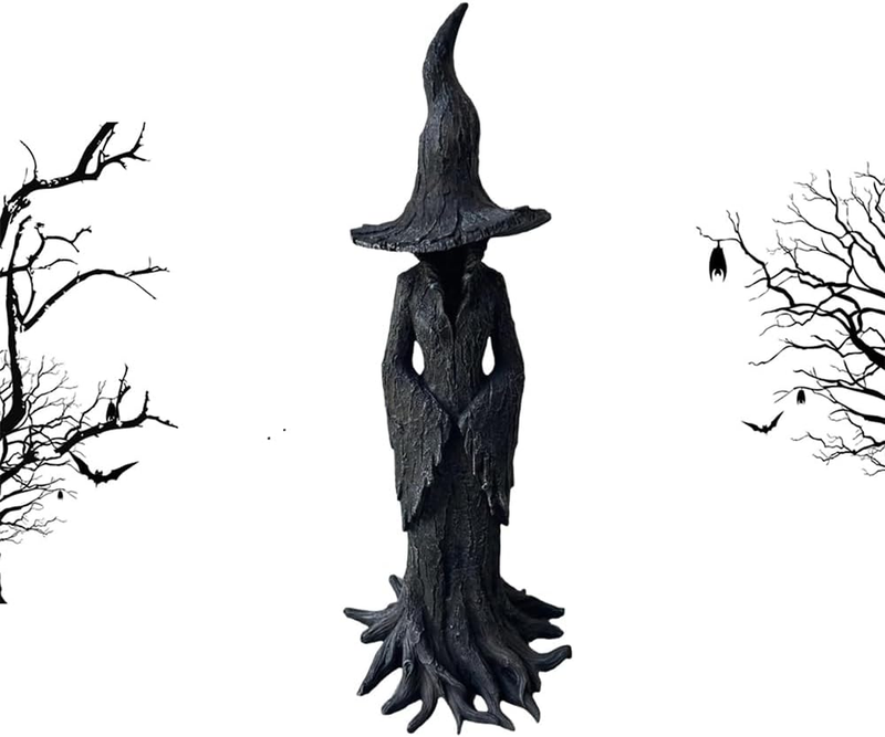 Enchanting Witch Statue,20Cm Spooky Halloween Decor Resin Crafted for Halloweens