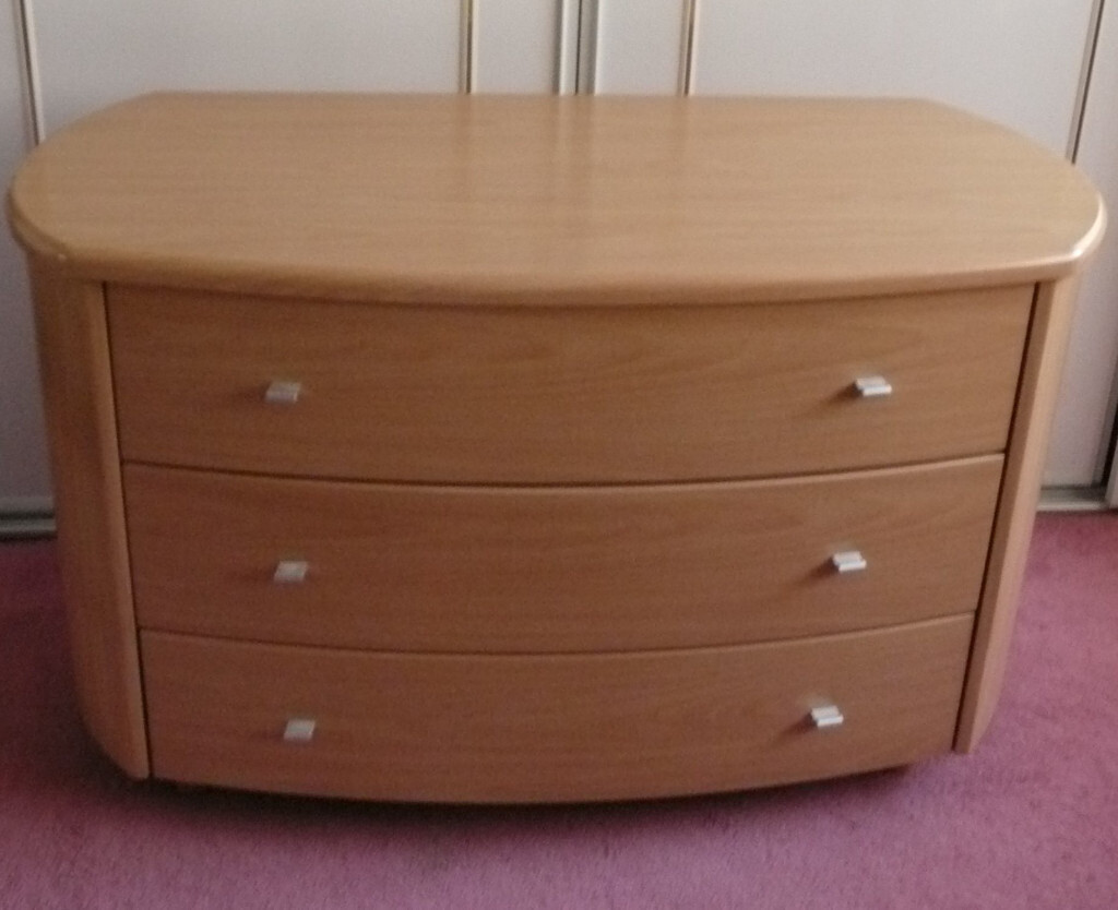 Julian Bowen Chelsea 3 Drawer Light Beech Colour Chest of Drawers