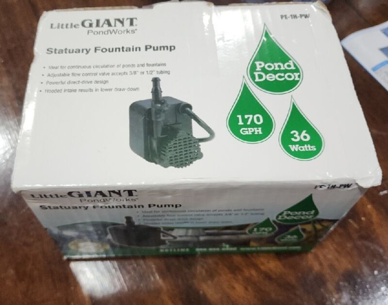 Little Giant 566604 Series PE, Statuary Fountain Pump, .48 HP, 115 V, 1 Ph