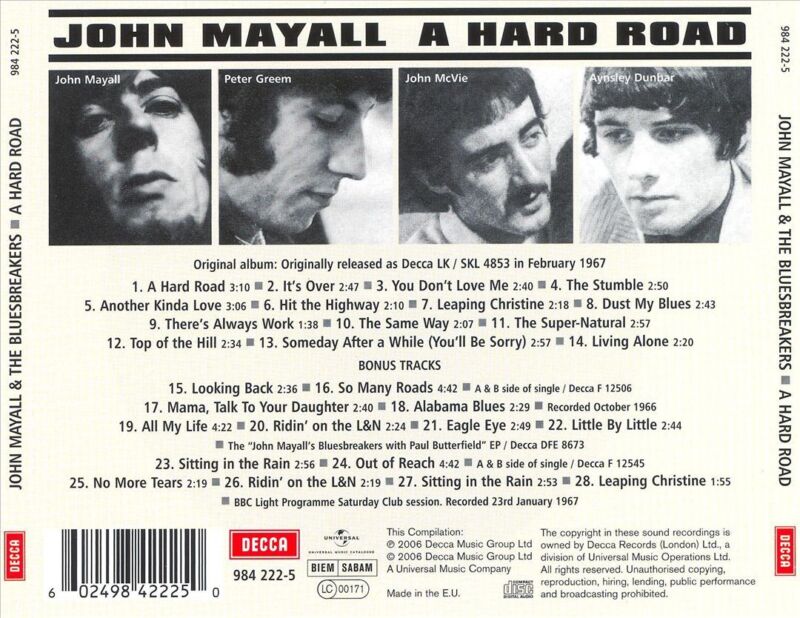 John Mayall/John Mayall & The Bluesbreakers (John Mayall) - A Hard Road [Bonus T