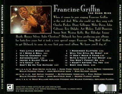 FRANCINE GRIFFIN SONG BIRD NEW CD