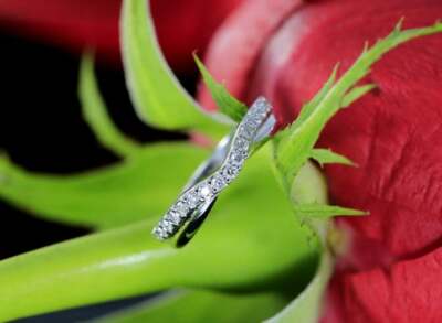 0.30Ct Round Lab-Created Diamond Wedding Ring 14K White Gold Finish