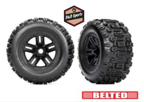 Traxxas 9573 - Tires & Wheels Belted Sledgehammer (Black Traxxas 9573 - Tires & Wheels Belted Sledgehammer (Black