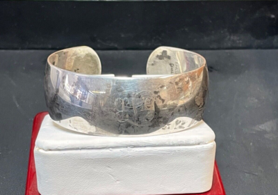 Engravable silver 2024 cuff bracelet