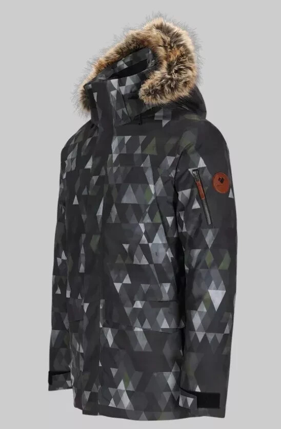 Pre-owned Obermeyer Ridgeline Insulated Jacket Faux Fur Men's Size M In Multicolor