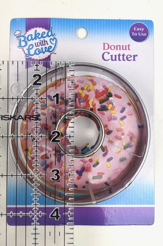 (4) Pack Stainless Steel 3.5" Donut Cutter Doughnut Hole Traditional Round Cut