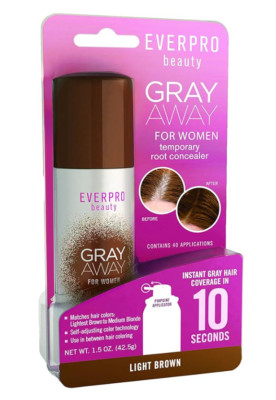Everpro Gray Away Root Cover Up Spray 1.5oz Light Brown, Med Brown, Dark Blonde