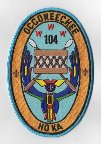 Occoneechee Lodge 104 Flap Occoneechee Council BLUE Bdr 5x7