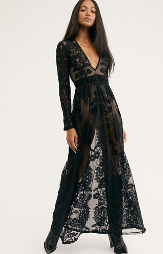 

Симпатичное платье макси с кружевной вышивкой For Love - Lemons Free People Temecula, Черный